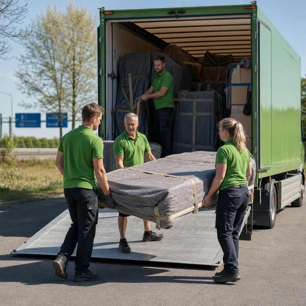 Beladener Umzugswagen für den Fernumzug ab Bielefeld